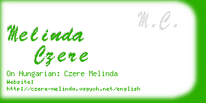 melinda czere business card